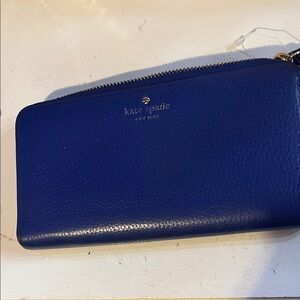 kate spade Cobalt Blue Zip-Around Wallet